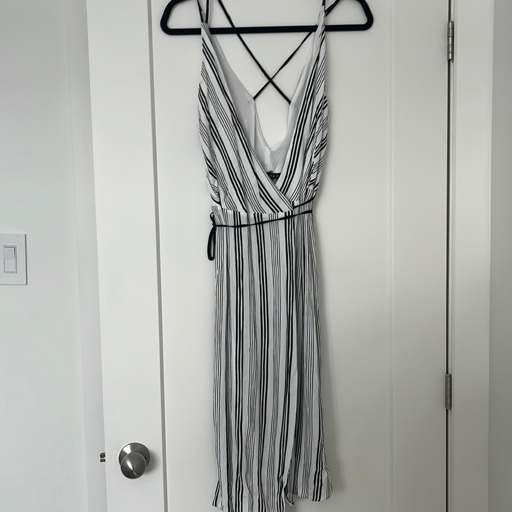Stripped Wrap dress